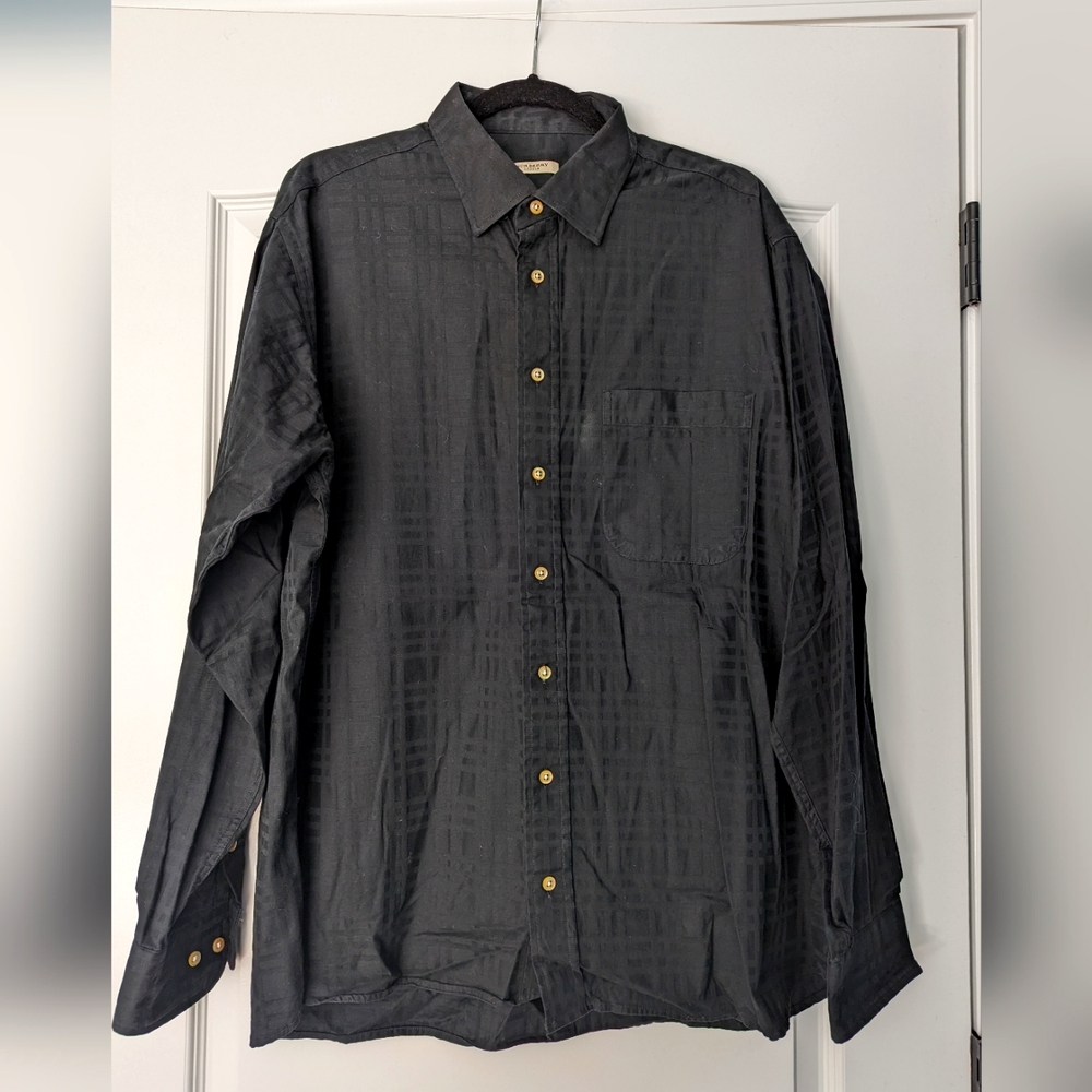 Burberry Black Button-Up Long Sleeve Shirt